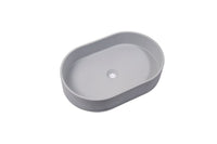 Ultra Modern Concrete Cement Wash Basin Counter Top Matte Light Gray Oval Basin Kings Warehouse 