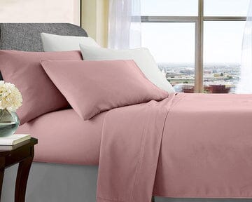 ultra soft microfibre sheet set single rose gold Kings Warehouse 