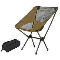 Ultralight Aluminum Alloy Folding Camping Camp Chair Outdoor Hiking Brown Kings Warehouse 