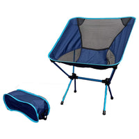 Ultralight Aluminum Alloy Folding Camping Camp Chair Outdoor Hiking Full Blue Kings Warehouse 
