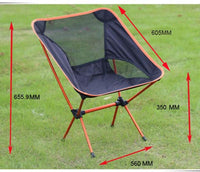 Ultralight Aluminum Alloy Folding Camping Camp Chair Outdoor Hiking Patio Backpacking Brown Kings Warehouse 