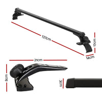 Universal Car Roof Racks Pod Aluminium Cross Bars Adjustable 145cm Black Christmas Peak Season Sale Kings Warehouse 
