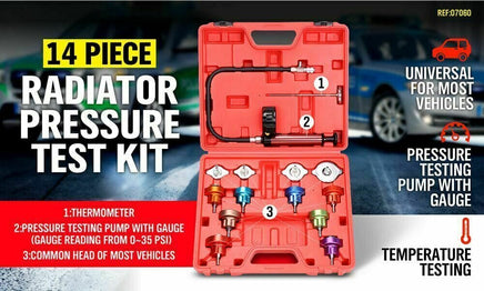 Universal Cooling System Radiator Pressure Tester Gasket Test Kit Leak Detector Kings Warehouse 