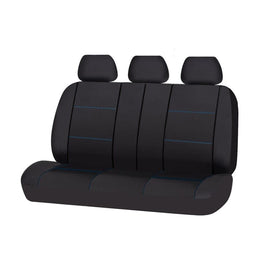 Universal Lavish Rear Seat Cover Size 06/08S | Black/Blue Stitching Kings Warehouse 