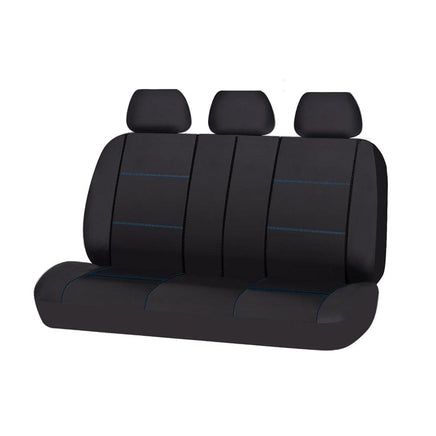 Universal Lavish Rear Seat Cover Size 06/08S | Black/Blue Stitching Kings Warehouse 