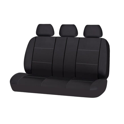 Universal Lavish Rear Seat Cover Size 06/08S | Black/White Stitching Kings Warehouse 