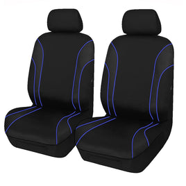 Universal Strident Front Seat Covers Size 30/35 | Blue Piping Kings Warehouse 