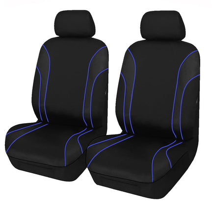 Universal Strident Front Seat Covers Size 30/35 | Blue Piping Kings Warehouse 