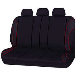 Universal Strident Rear Seat Covers Size 06/08S | Red Piping Kings Warehouse 