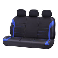 Universal Ultra Light Neoprene Rear Seat Covers Size 06/08H | Black/Blue Kings Warehouse 