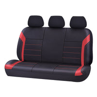 Universal Ultra Light Neoprene Rear Seat Covers Size 06/08H | Black/Red Kings Warehouse 