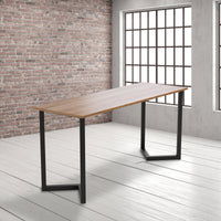 V Shaped Table Bench Desk Legs Retro Industrial Design Fully Welded - Black Kings Warehouse 