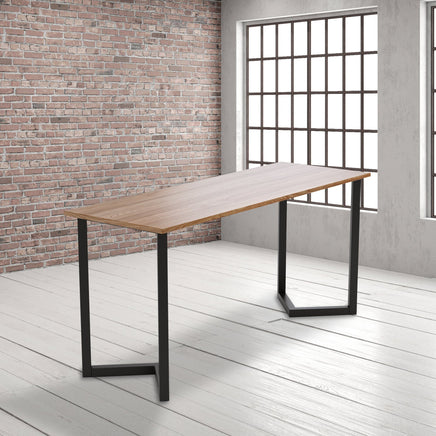 V Shaped Table Bench Desk Legs Retro Industrial Design Fully Welded - Black Kings Warehouse 