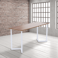 V Shaped Table Bench Desk Legs Retro Industrial Design Fully Welded - White dining Kings Warehouse 