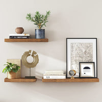 VASAGLE Floating Wall Shelf for Photos Decorations Rustic Brown KingsWarehouse 