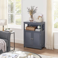 VASAGLE Floor Cabinet with Shelf and 2 Doors Gray BBC040G01 living room Kings Warehouse 