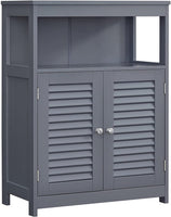 VASAGLE Floor Cabinet with Shelf and 2 Doors Gray BBC040G01