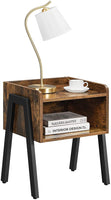 VASAGLE Side Table Rustic Brown and Black LET54X living room Kings Warehouse 