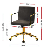 Velvet Office Chair Executive Computer Chairs Adjustable Desk Chair Armchair Office Supplies Kings Warehouse 