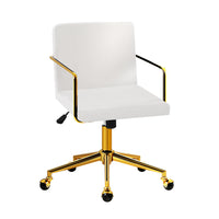 Velvet Office Chair Executive Fabric Computer Chairs Adjustable Work Study White Office Supplies Kings Warehouse 