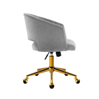 Velvet Office Chair Fabric Computer Chairs Adjustable Armchair Work Study Grey Office Supplies Kings Warehouse 