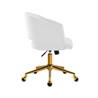 Velvet Office Chair Fabric Computer Chairs Armchair Vintage Work Study Home White Office Supplies Kings Warehouse 