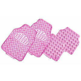 VENOM 4-Piece Car Mat - PINK [Rubber/Aluminium Look] Others Kings Warehouse 