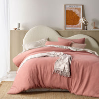 Vintage Design Homewares Hugo Clay Cotton Gauze Quilt Cover Set Super King Kings Warehouse 