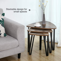 Vintage Nesting Coffee Table Set of 3 living room Kings Warehouse 