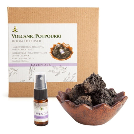 Volcanic Room Diffuser in Terracotta Bowl - Lavender Kings Warehouse 