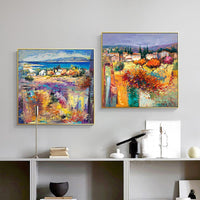 Wall Art 80cmx80cm Estate Italiana 2 Sets Gold Frame Canvas Black Friday & Cyber Monday Kings Warehouse 