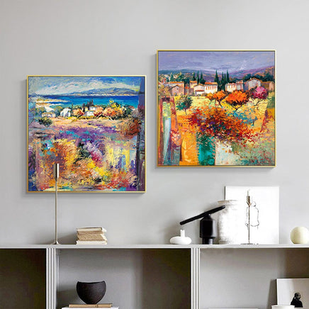 Wall Art 80cmx80cm Estate Italiana 2 Sets Gold Frame Canvas Black Friday & Cyber Monday Kings Warehouse 