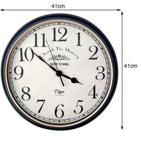 Wall Clock Large 41cm Silent Home Wall Decor Retro Clock for Living Room Kitchen Home Office Kings Warehouse 