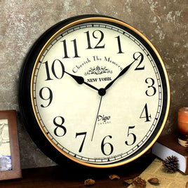 Wall Clock Large 41cm Silent Home Wall Decor Retro Clock for Living Room Kitchen Home Office Kings Warehouse 
