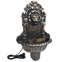 Wall Fountain Lion Head Design Bronze Garden Supplies Kings Warehouse 