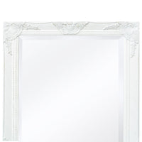 Wall Mirror Baroque Style 120x60 cm White Kings Warehouse 