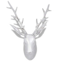 Wall Mounted Aluminium Deer's Head Decoration Silver 62 cm 242342 Kings Warehouse 
