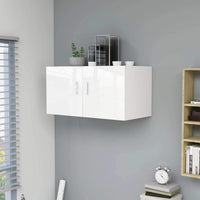 Wall Mounted Cabinet High Gloss White 80x39x40 cm