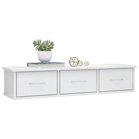 Wall-mounted Drawer Shelf High Gloss White 88x26x18.5 cm Kings Warehouse 
