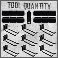Wall Mounted Hook Rail Set Bike Holder Garden Tool Storage Rack Garage Organizer Kings Warehouse 