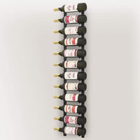 Wall Mounted Wine Rack for 12 Bottles Black Iron Kings Warehouse 
