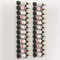 Wall Mounted Wine Racks for 12 Bottles 2 pcs Black Iron Kings Warehouse 