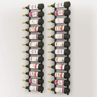 Wall Mounted Wine Racks for 12 Bottles 2 pcs Black Iron Kings Warehouse 