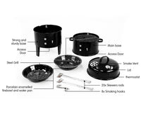 Wallaroo 3-in-1 Charcoal BBQ Smoker Kings Warehouse 