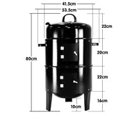 Wallaroo 3-in-1 Charcoal BBQ Smoker Kings Warehouse 