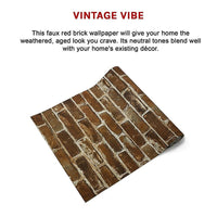 Wallpaper Faux Brick Wall Paper Roll KingsWarehouse 