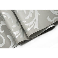 Wallpaper Silver Flower Pattern Non-woven Wall Paper Roll KingsWarehouse 