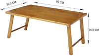 Walnut Foldable Laptop Desk and Bed Tray Table Office Supplies Kings Warehouse 
