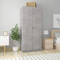 Wardrobe Concrete Grey 90x52x200 cm