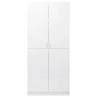 Wardrobe High Gloss White 80x52x180 cm Kings Warehouse 
